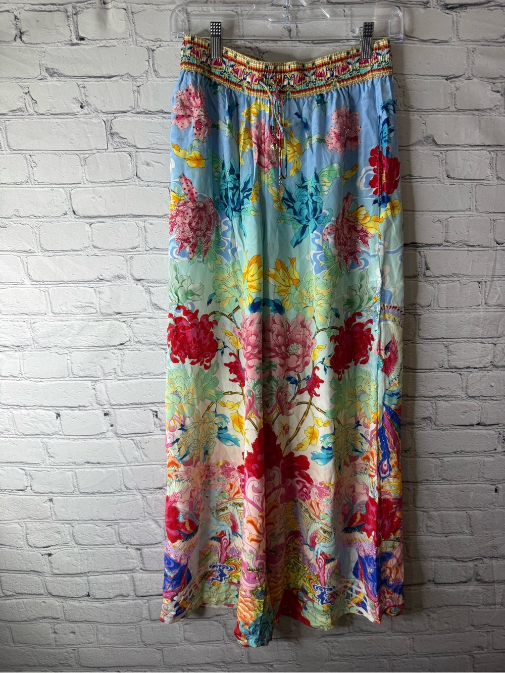 Camilla silk wide leg pants size xs